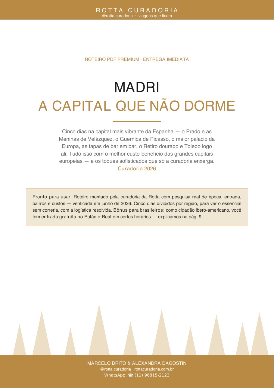 Capa do Roteiro PDF Premium de Madri