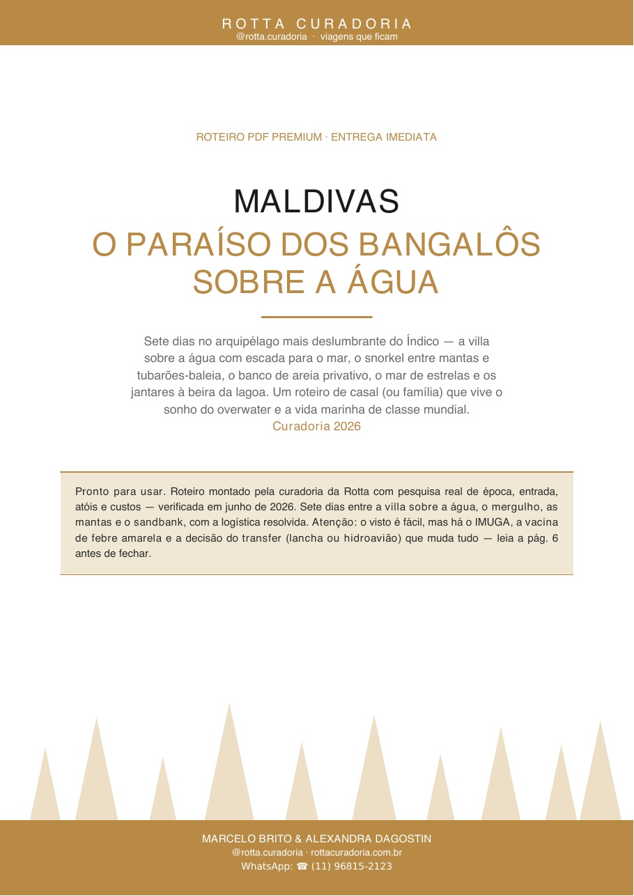 Capa do Roteiro PDF Premium de Maldivas