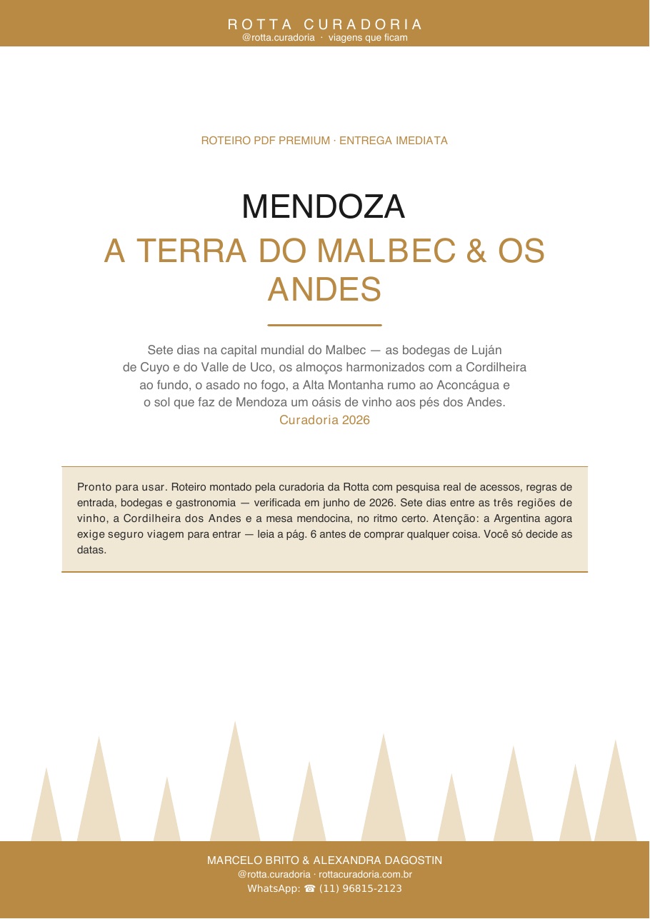 Capa do Roteiro PDF Premium de Mendoza