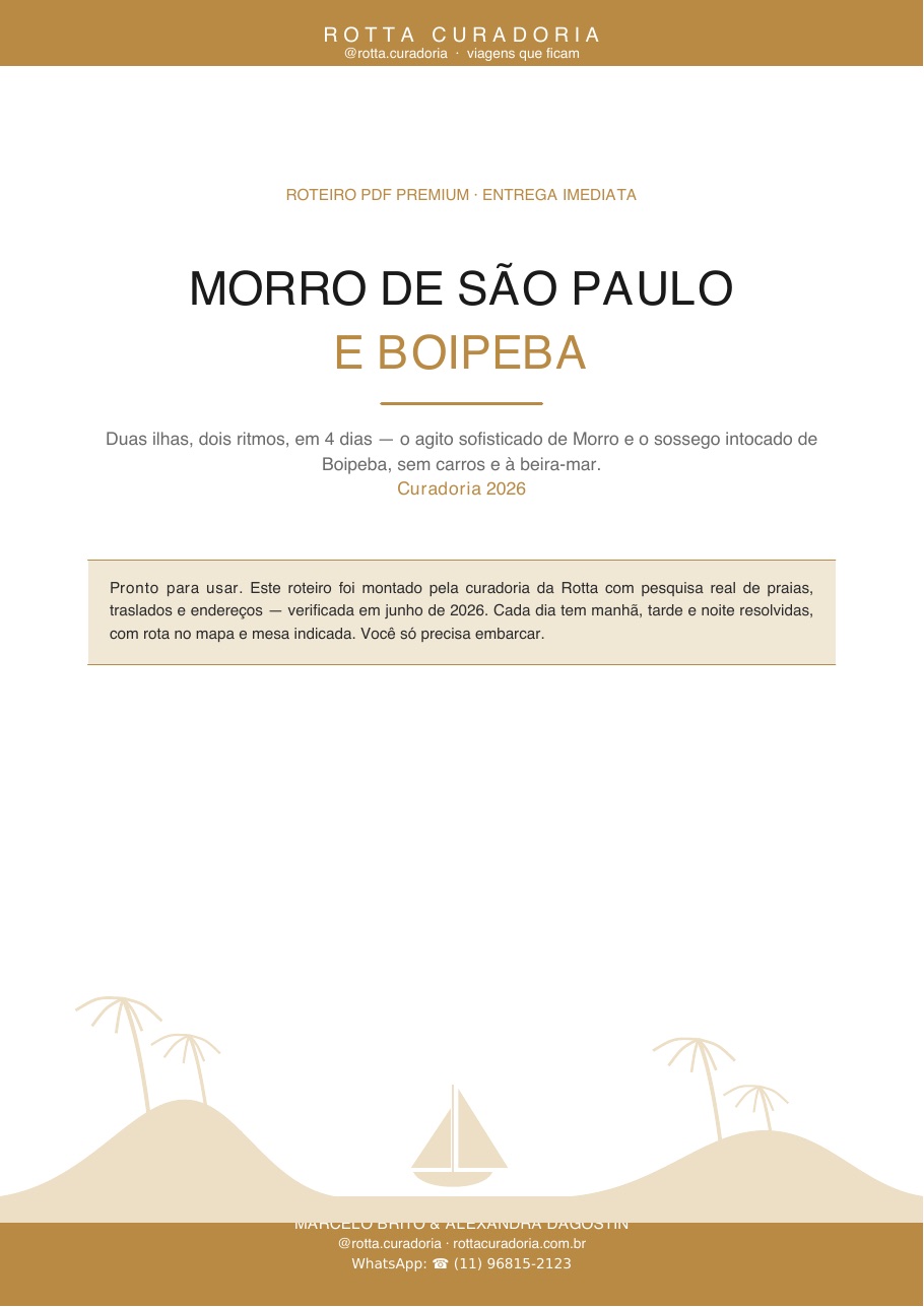 Capa do Roteiro PDF Premium de Morro de SP & Boipeba