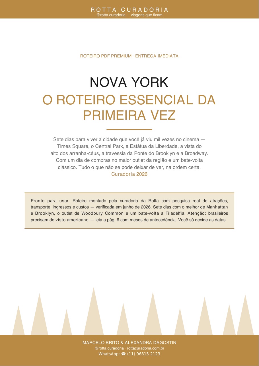 Capa do Roteiro PDF Premium de Nova York