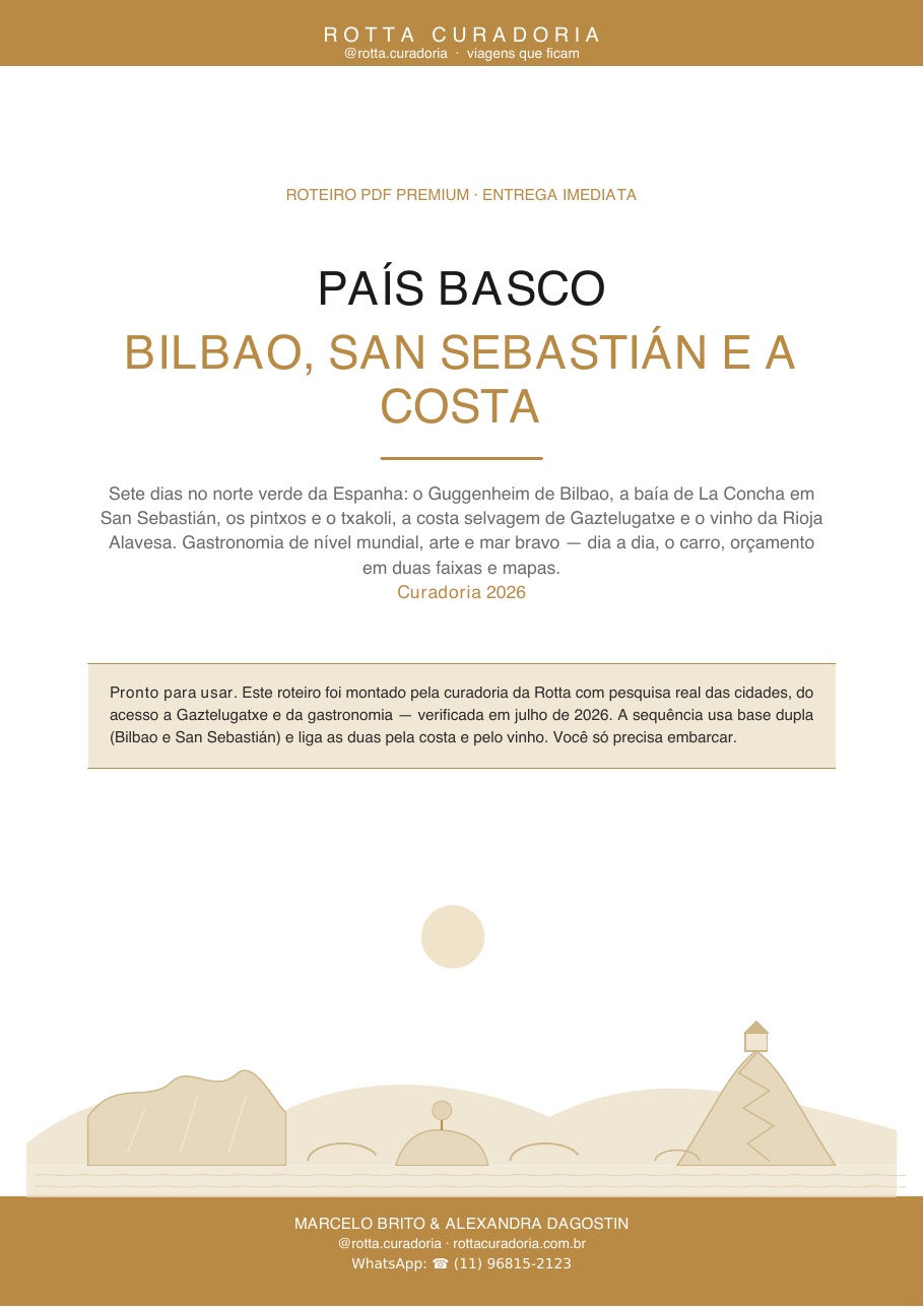 Capa do Roteiro PDF Premium de País Basco