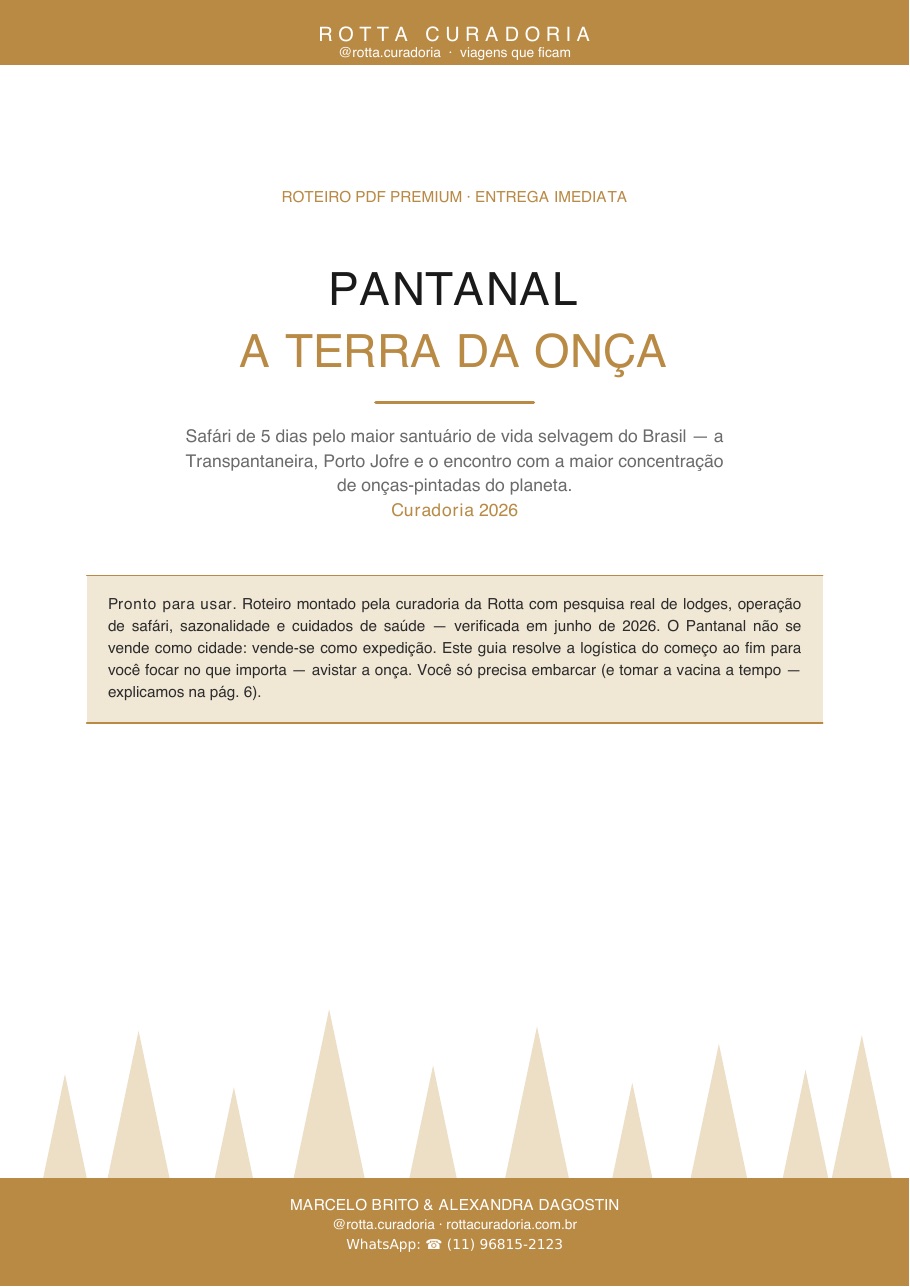 Capa do Roteiro PDF Premium de Pantanal