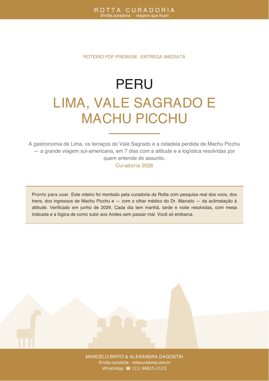 Capa do Roteiro PDF Premium de Peru