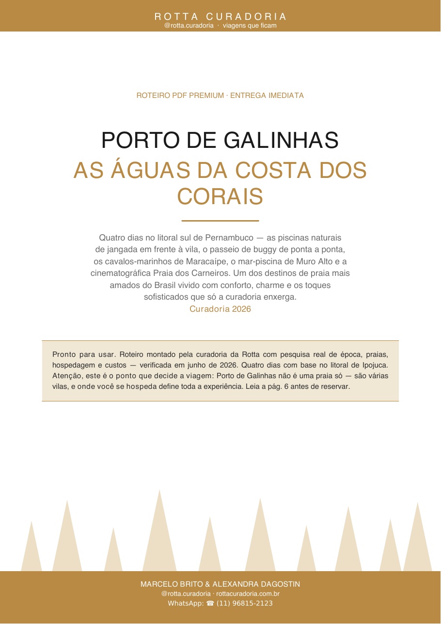 Capa do Roteiro PDF Premium de Porto de Galinhas