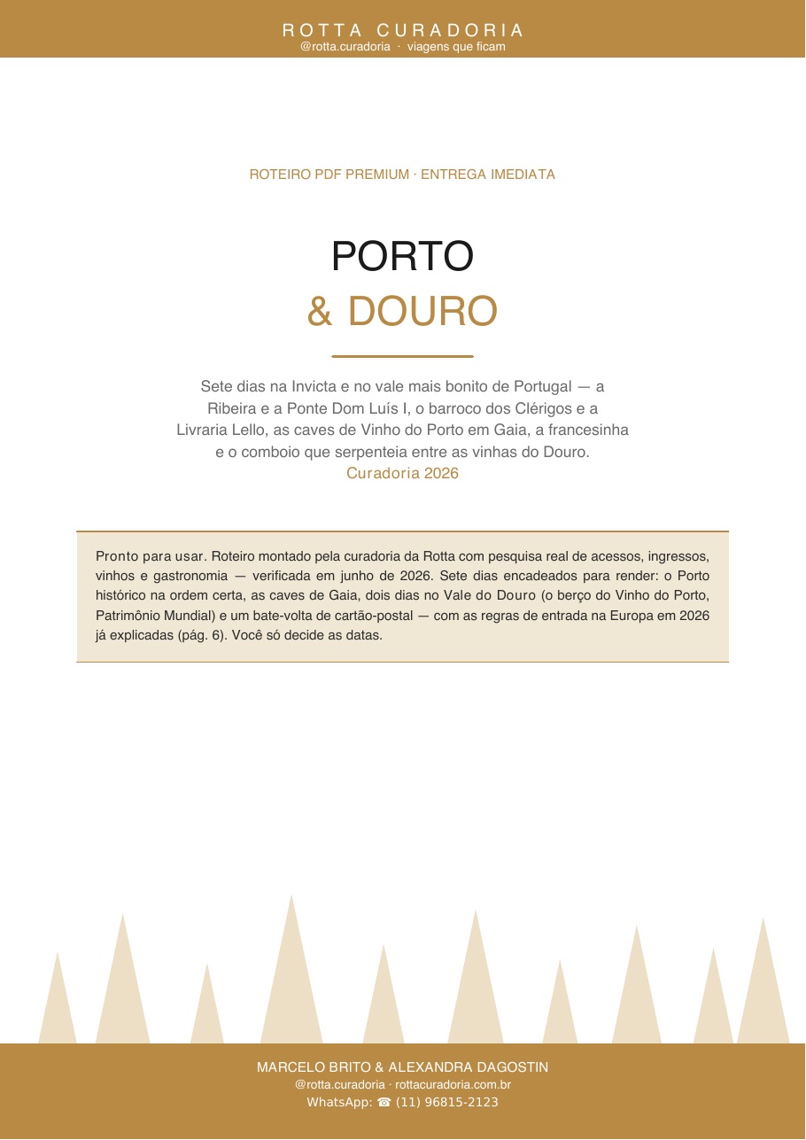 Capa do Roteiro PDF Premium de Porto & Douro
