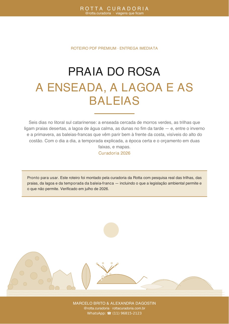 Capa do Roteiro PDF Premium de Praia do Rosa