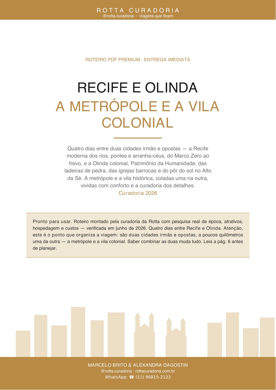 Capa do Roteiro PDF Premium de Recife & Olinda
