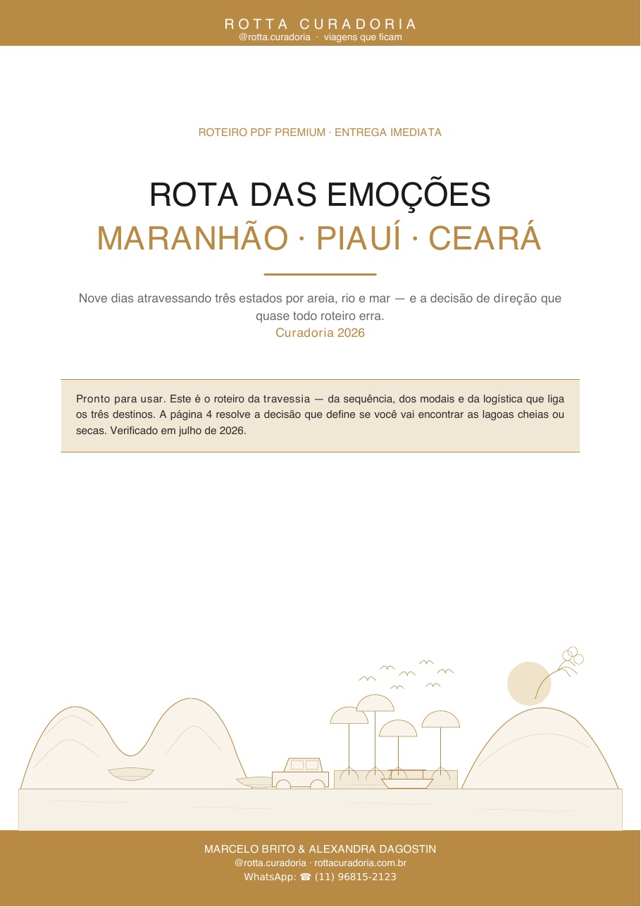 Capa do Roteiro PDF Premium de Rota das Emoções