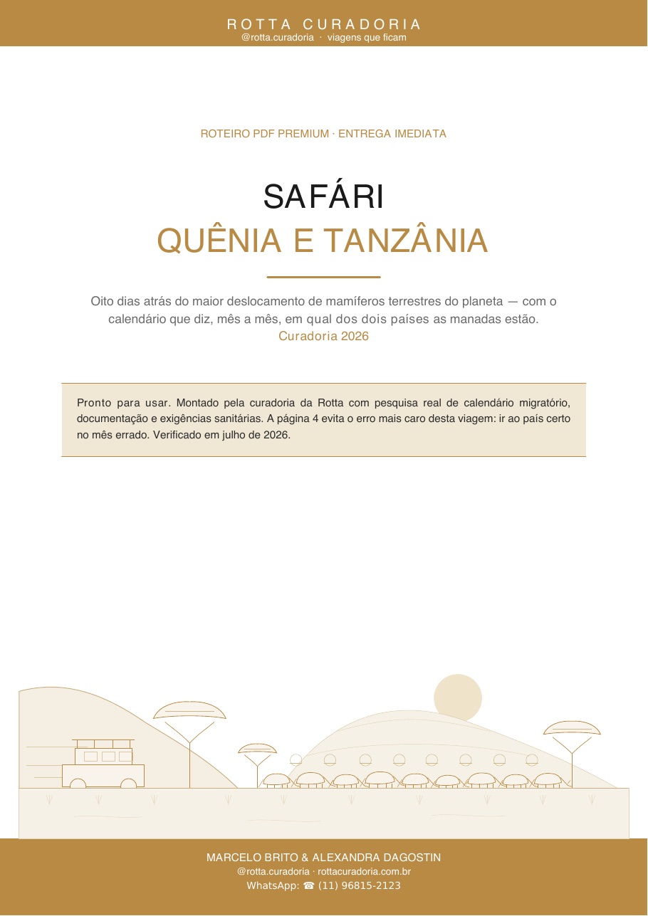 Capa do Roteiro PDF Premium de Safári