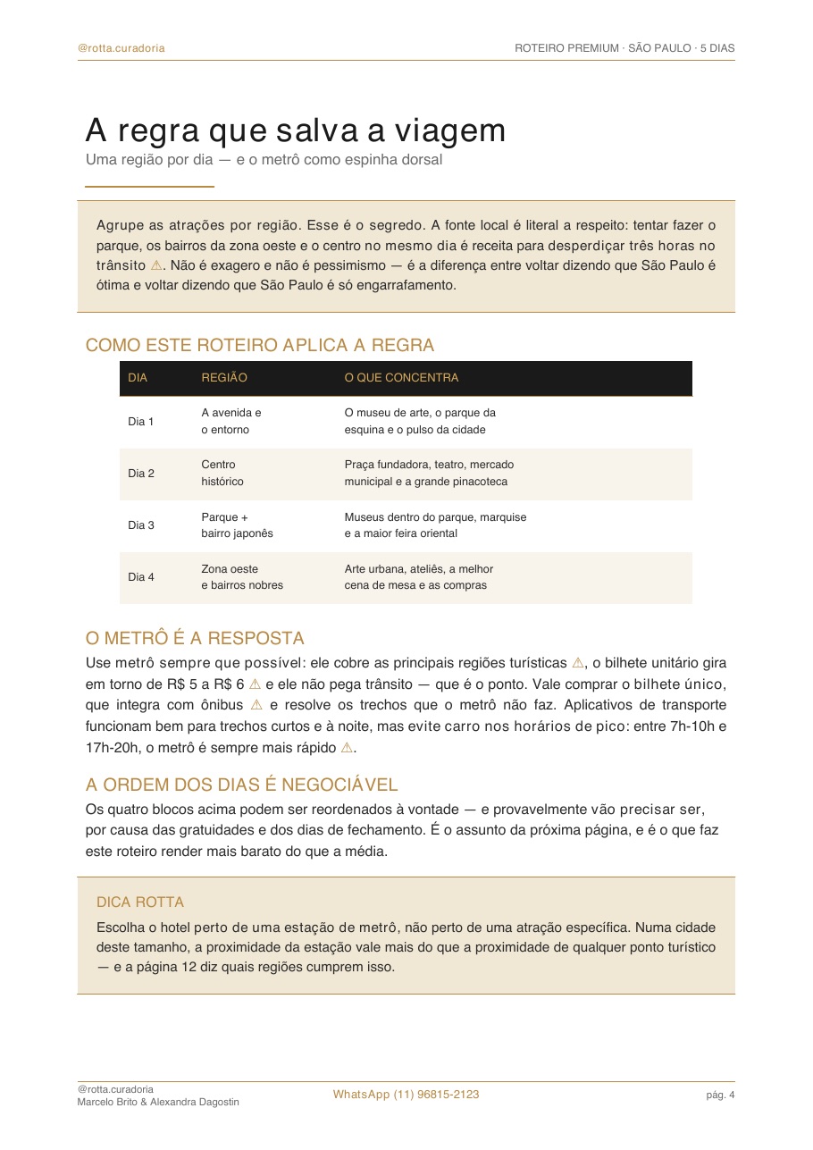 Página real do roteiro de São Paulo: Quando ir · época certa, sem achismo