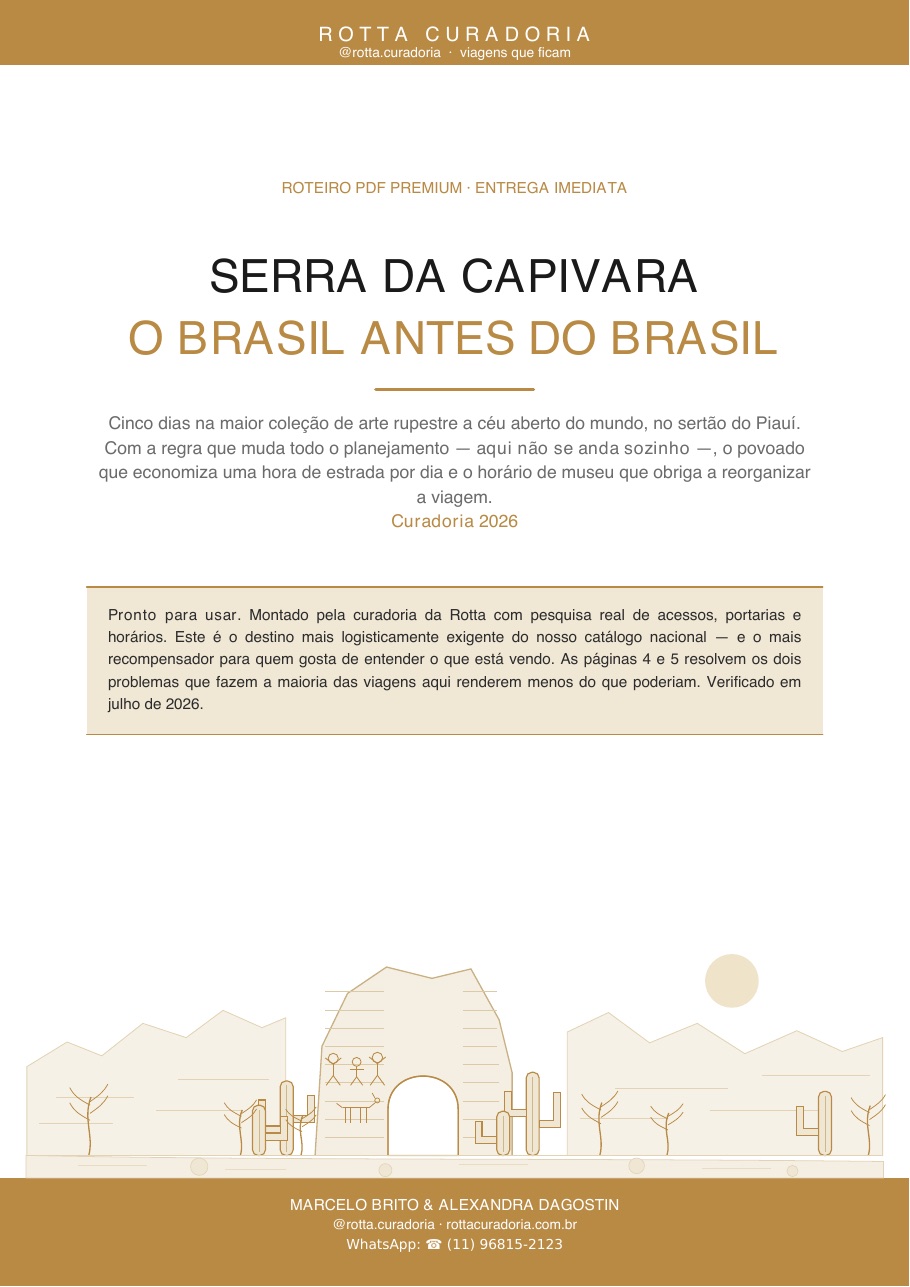 Capa do Roteiro PDF Premium de Serra da Capivara