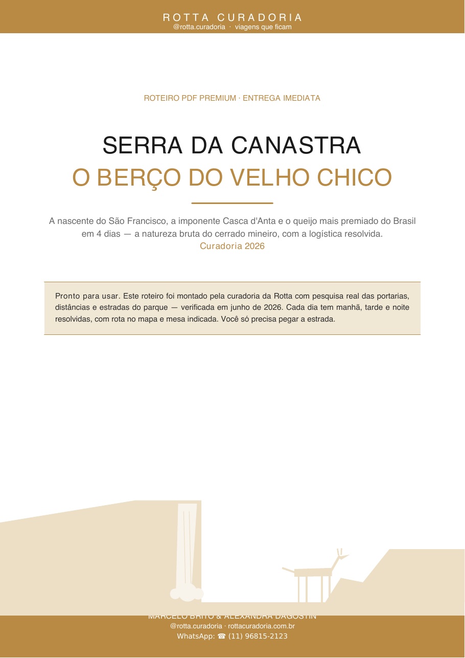 Capa do Roteiro PDF Premium de Serra da Canastra