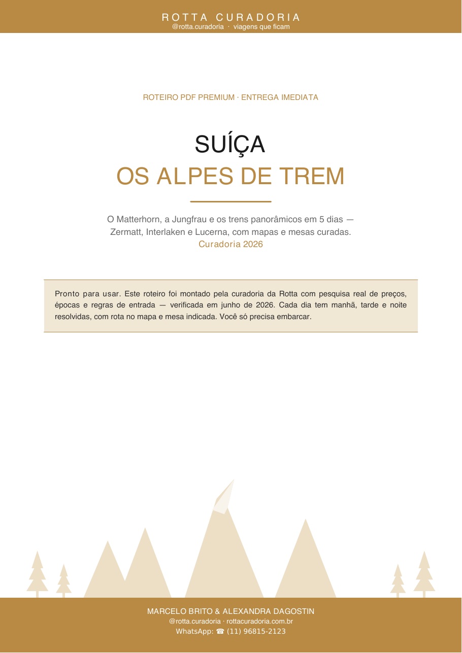 Capa do Roteiro PDF Premium de Suíça