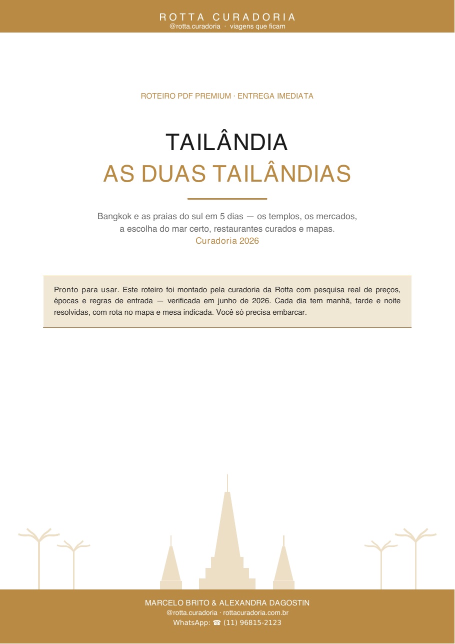 Capa do Roteiro PDF Premium de Tailândia