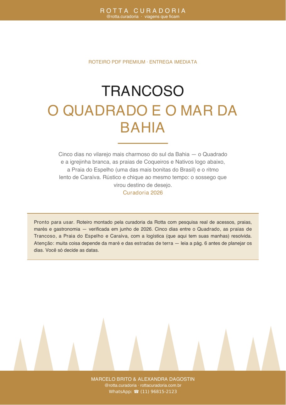 Capa do Roteiro PDF Premium de Trancoso