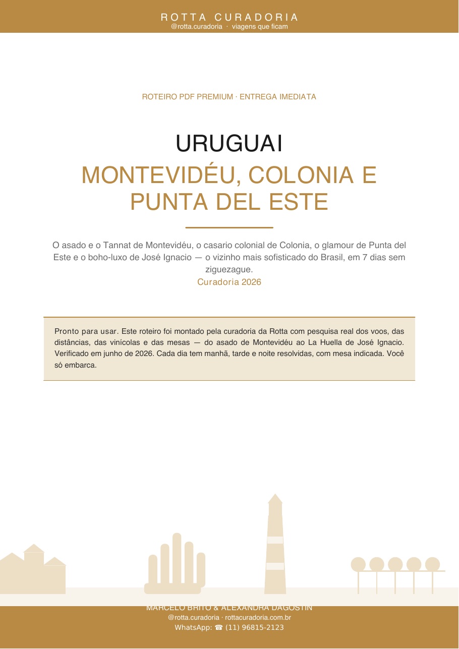 Capa do Roteiro PDF Premium de Uruguai