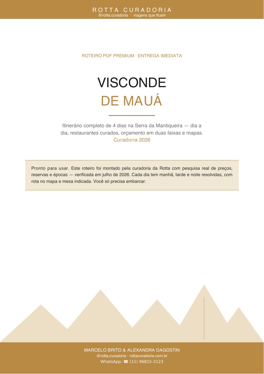 Capa do Roteiro PDF Premium de Visconde de Mauá